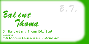 balint thoma business card